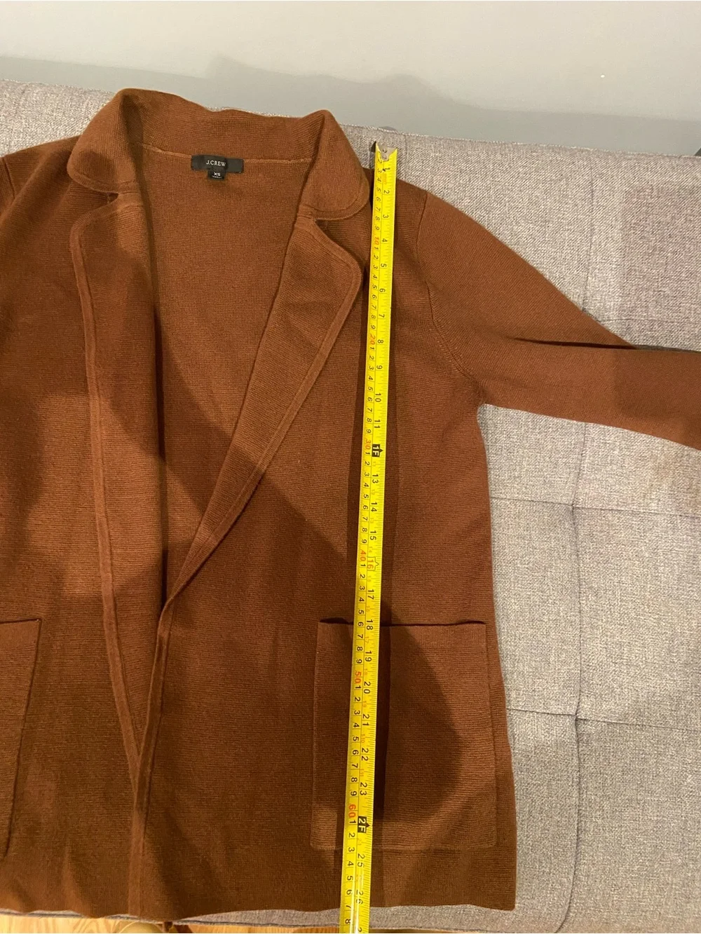 Jcrew sweater blazer brown xs
